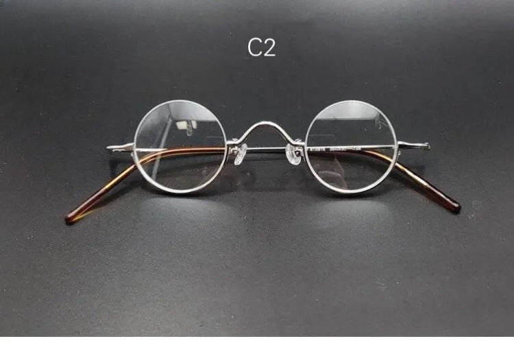 Unisex Round Semi-Rimless Alloy Reading Glasses — view 2 | Rx Spectacle