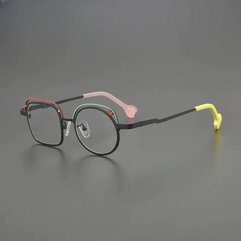 Women's Square Full Rim Titanium Prescription Glasses G85868 — view 4 | Rx Spectacle