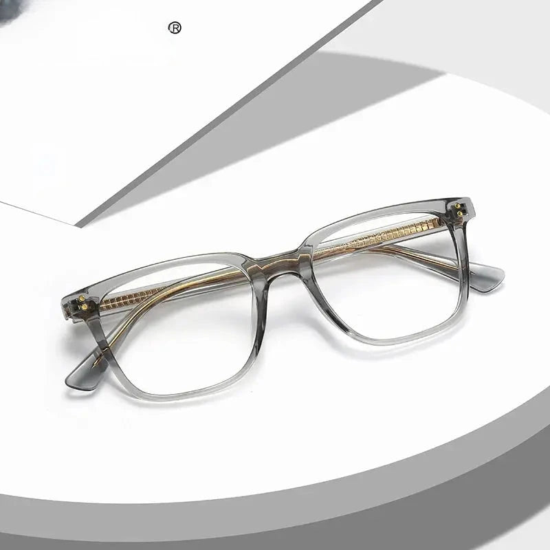Unisex Square Full Rim Titanium Reading Glasses 2082 — view 2 | Rx Spectacle