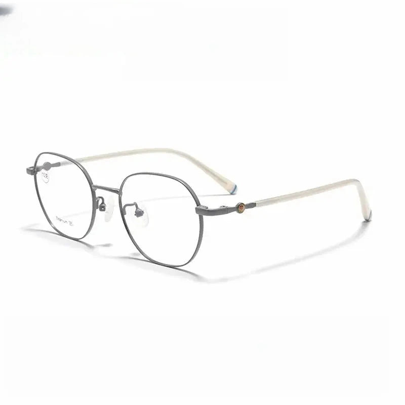 Unisex Polygon Full Rim Titanium Prescription Glasses 881028 — view 5 | Rx Spectacle