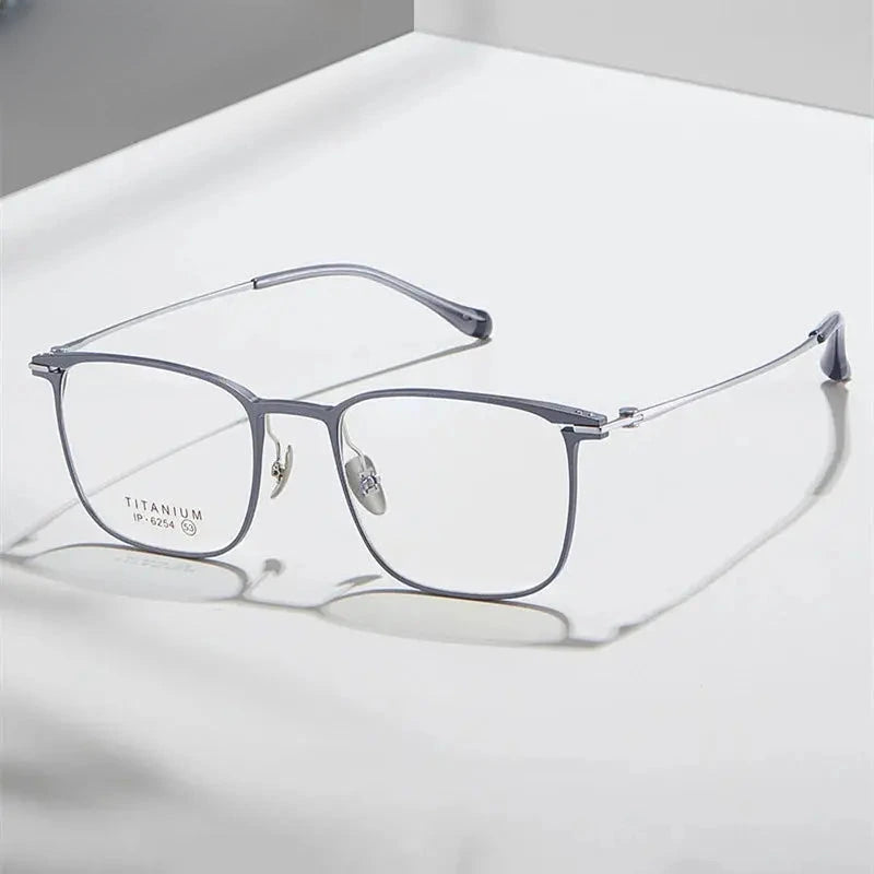 Unisex Square Full Rim Titanium Prescription Glasses 406254 — view 1 | Rx Spectacle