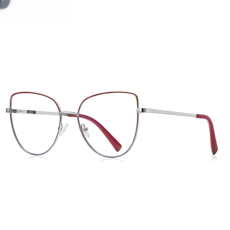 Unisex Cat Eye Full Rim Titanium Reading Glasses 3081 — view 10 | Rx Spectacle
