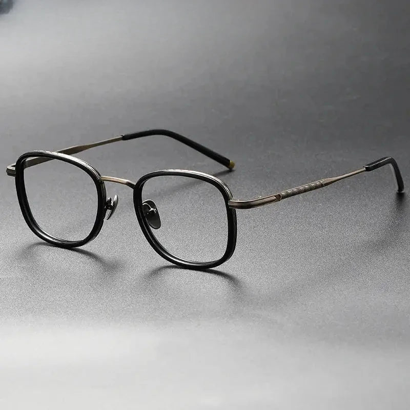 Unisex Square Full Rim Titanium Prescription Glasses 452250 — view 5 | Rx Spectacle