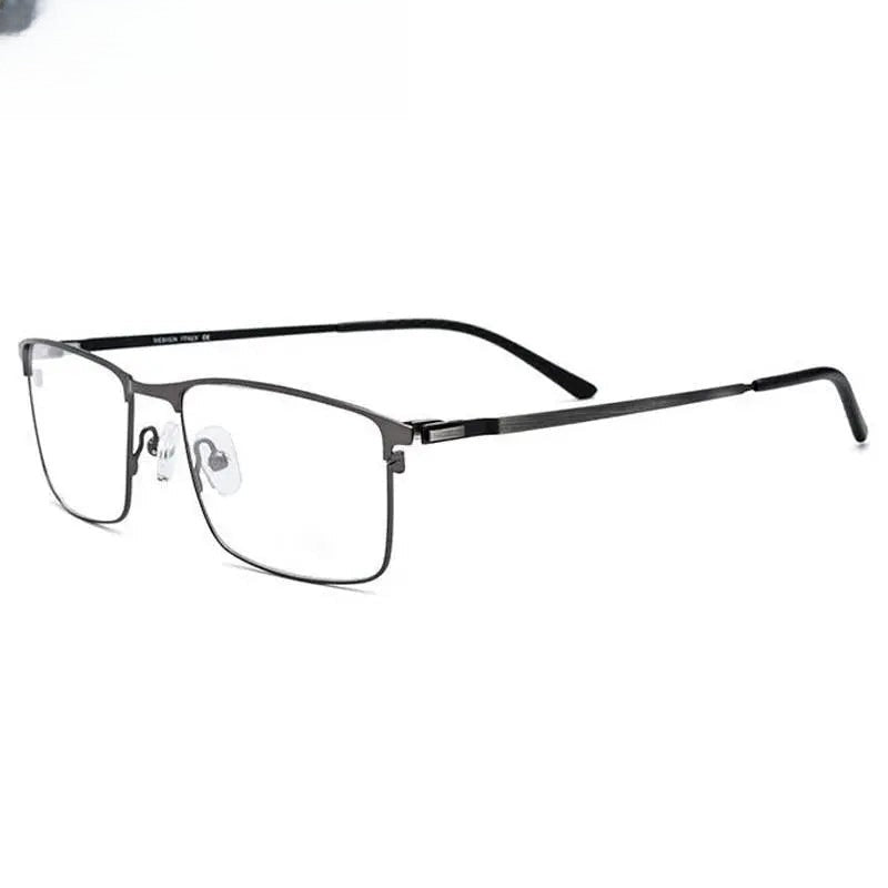 Men's Square Full Rim Titanium Prescription Glasses 9847 — view 3 | Rx Spectacle