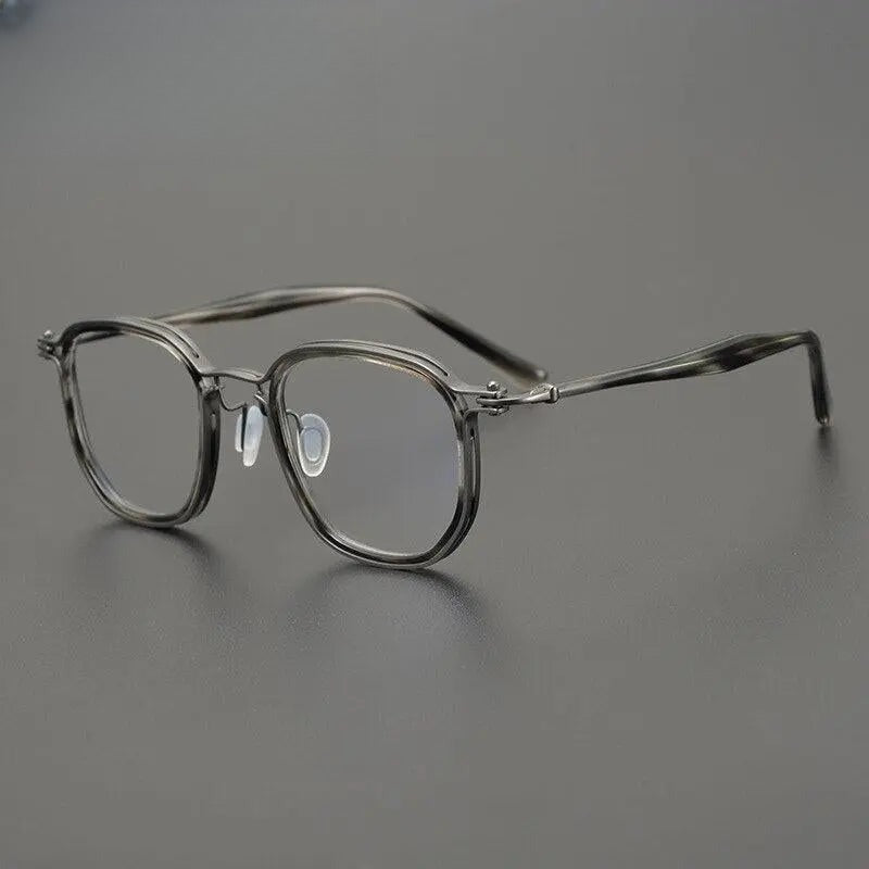 Unisex Square Full Rim Titanium Prescription Glasses Gxyj815 — view 7 | Rx Spectacle