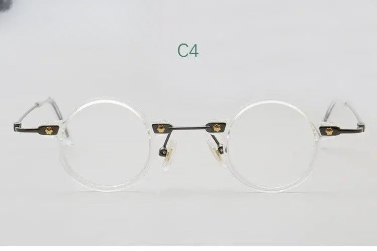 Unisex Round Full Rim Acetate Prescription Glasses 3636 — view 10 | Rx Spectacle