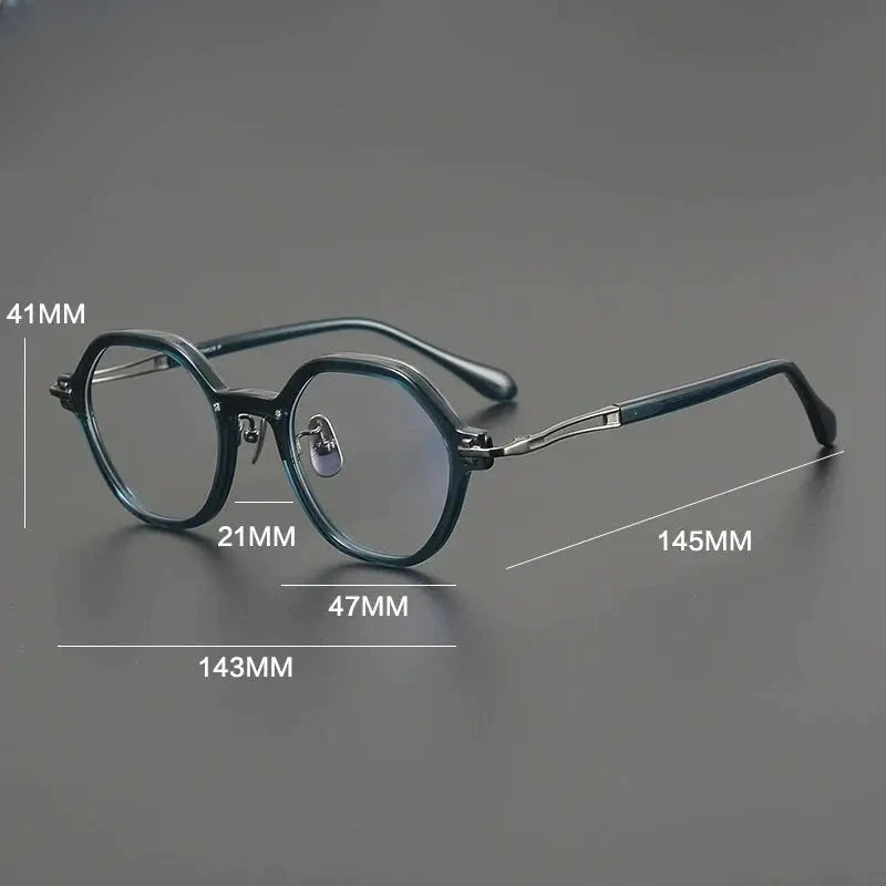 Unisex Oval Full Rim Acetate Flat Top Prescription Glasses G84721 — view 2 | Rx Spectacle