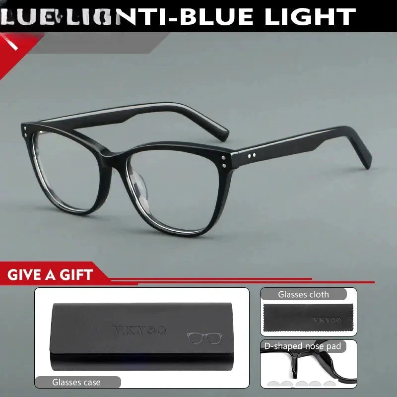 Women's Cat Eye Full Rim Acetate Reading Glasses 688022 — view 4 | Rx Spectacle