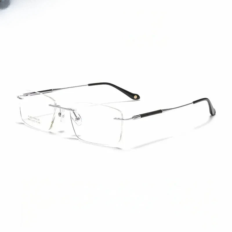 Men's Square Rimless Titanium Prescription Glasses 899910 — view 4 | Rx Spectacle