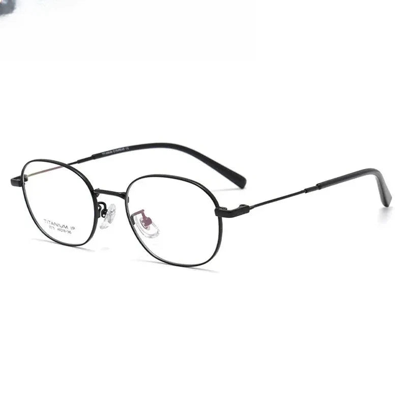 Women's Oval Full Rim Titanium Prescription Glasses 85515 — view 7 | Rx Spectacle