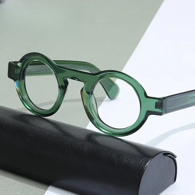 Unisex Round Full Rim Acetate Prescription Glasses Gxyj771 — view 1 | Rx Spectacle