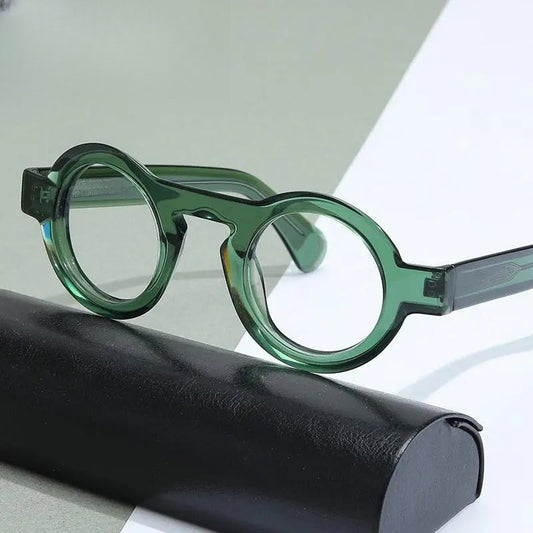 Unisex Round Full Rim Acetate Prescription Glasses Gxyj771 — view 1 | Rx Spectacle