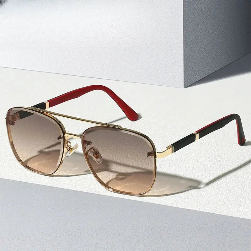 Unisex Square Full Rim Stainless Steel Prescription Glasses 223290 — view 1 | Rx Spectacle