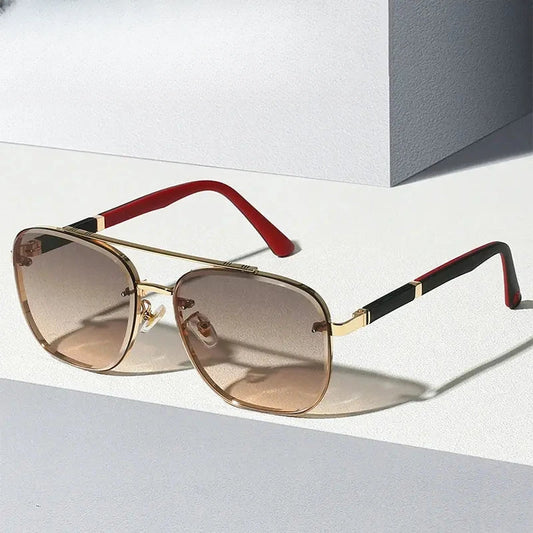 Unisex Square Full Rim Stainless Steel Prescription Glasses 223290 — view 1 | Rx Spectacle
