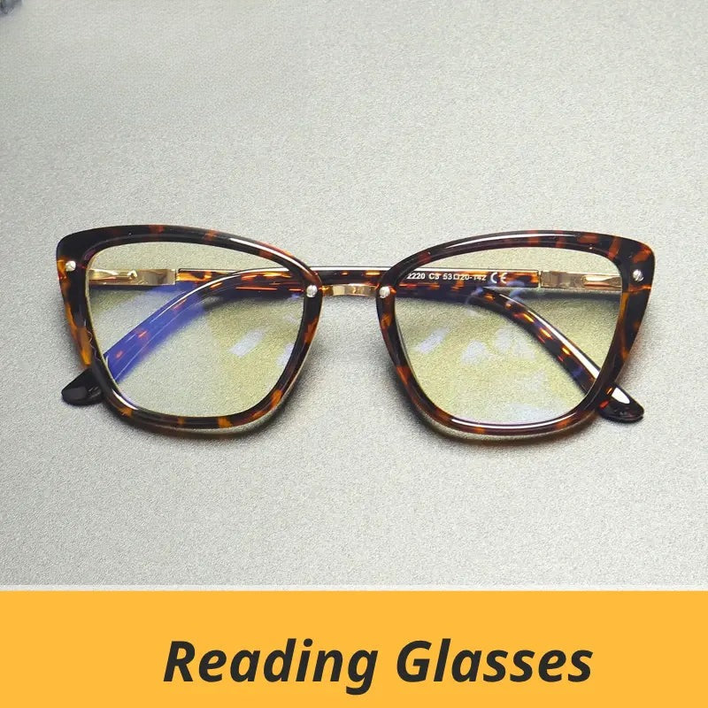 Women's Square Full Rim Titanium Reading Glasses Gxy2220 — view 1 | Rx Spectacle