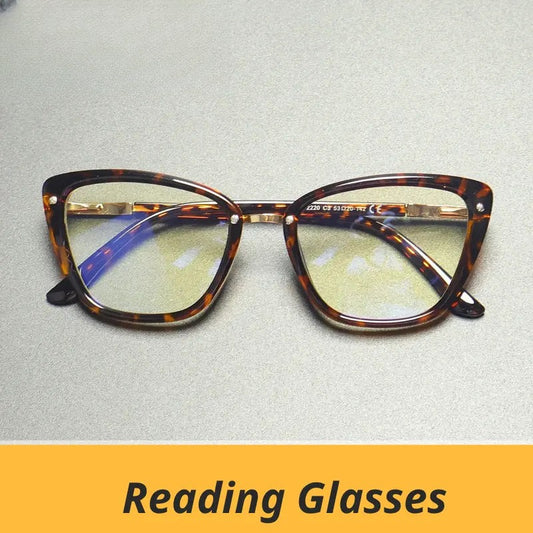 Women's Square Full Rim Titanium Reading Glasses Gxy2220 — view 1 | Rx Spectacle