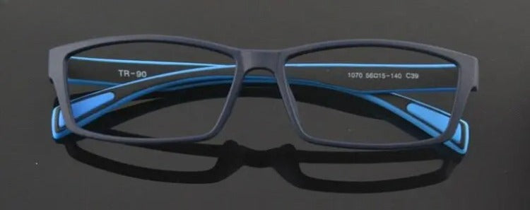 Unisex Square Full Rim Titanium Sports Glasses 4666 — view 7 | Rx Spectacle