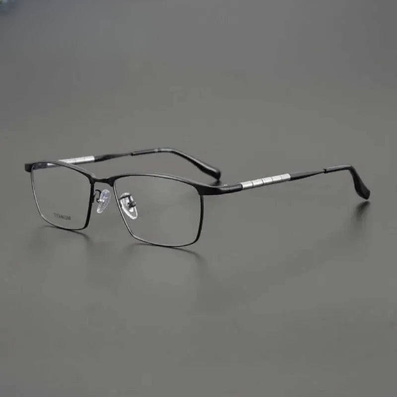 Men's Browline Full Rim Titanium Prescription Glasses 46119 — view 4 | Rx Spectacle