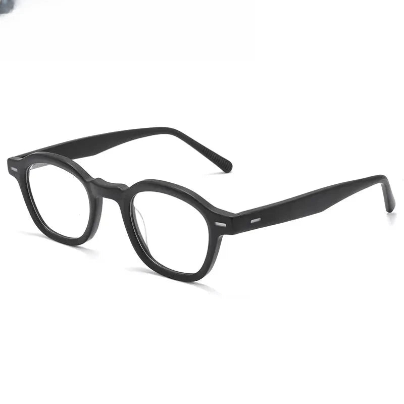 Men's Polygon Full Rim Acetate Flat Top Prescription Glasses — view 4 | Rx Spectacle