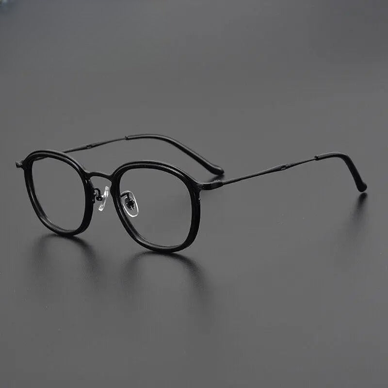 Unisex Round Full Rim Titanium Prescription Glasses Gxyj964 — view 2 | Rx Spectacle