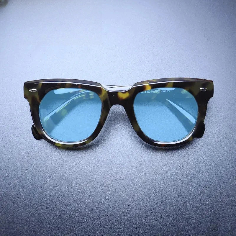 Unisex Square Full Rim Acetate Prescription Glasses Mo17 — view 2 | Rx Spectacle