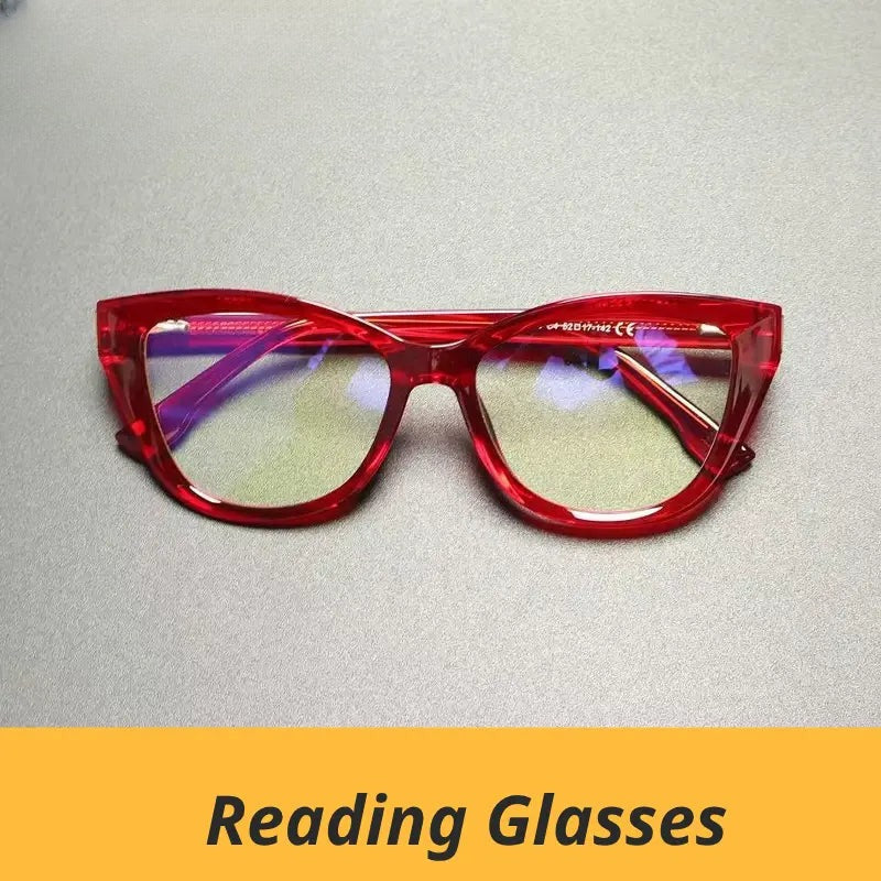 Women's Cat Eye Full Rim Titanium Reading Glasses Gx2276 — view 1 | Rx Spectacle
