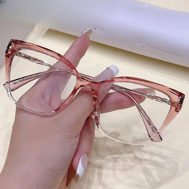 Women's Cat Eye Full Rim Titanium Prescription Glasses 87888 — view 8 | Rx Spectacle