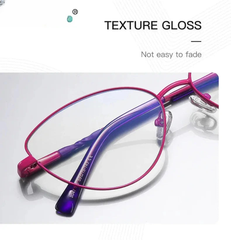 Women's Cat Eye Full Rim Alloy Reading Glasses 3047 — view 4 | Rx Spectacle