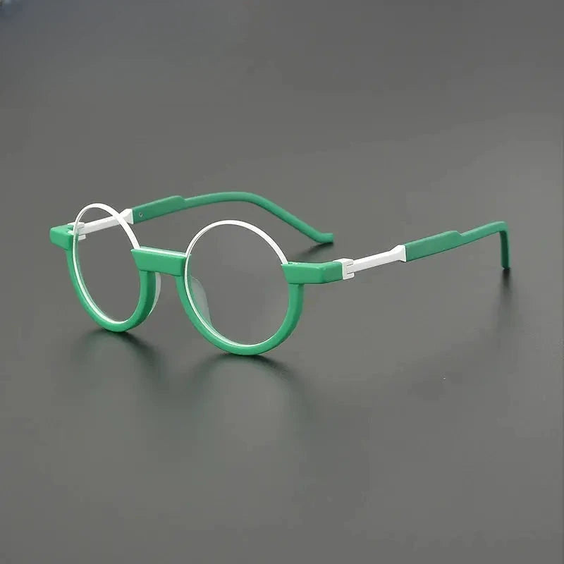 Unisex Round Full Rim Acetate Prescription Glasses G9366 — view 3 | Rx Spectacle