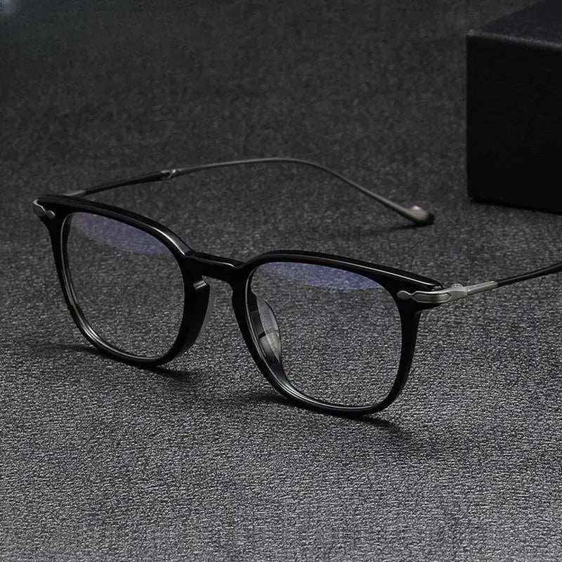Unisex Square Full Rim Titanium Prescription Glasses 685888 — view 1 | Rx Spectacle