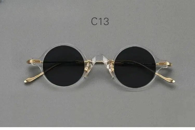 Unisex Round Full Rim Titanium Prescription Glasses 4128B — view 19 | Rx Spectacle