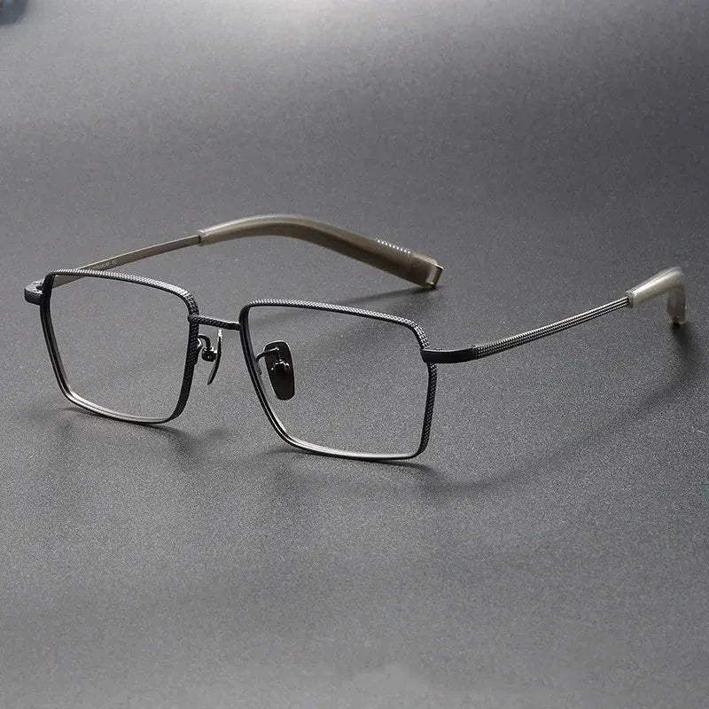 Men's Polygon Full Rim Titanium Prescription Glasses 707519 — view 6 | Rx Spectacle