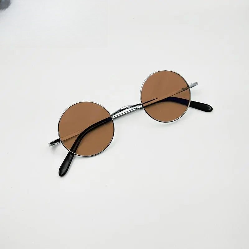 Unisex Round Full Rim Titanium Prescription Glasses 42mm — view 17 | Rx Spectacle