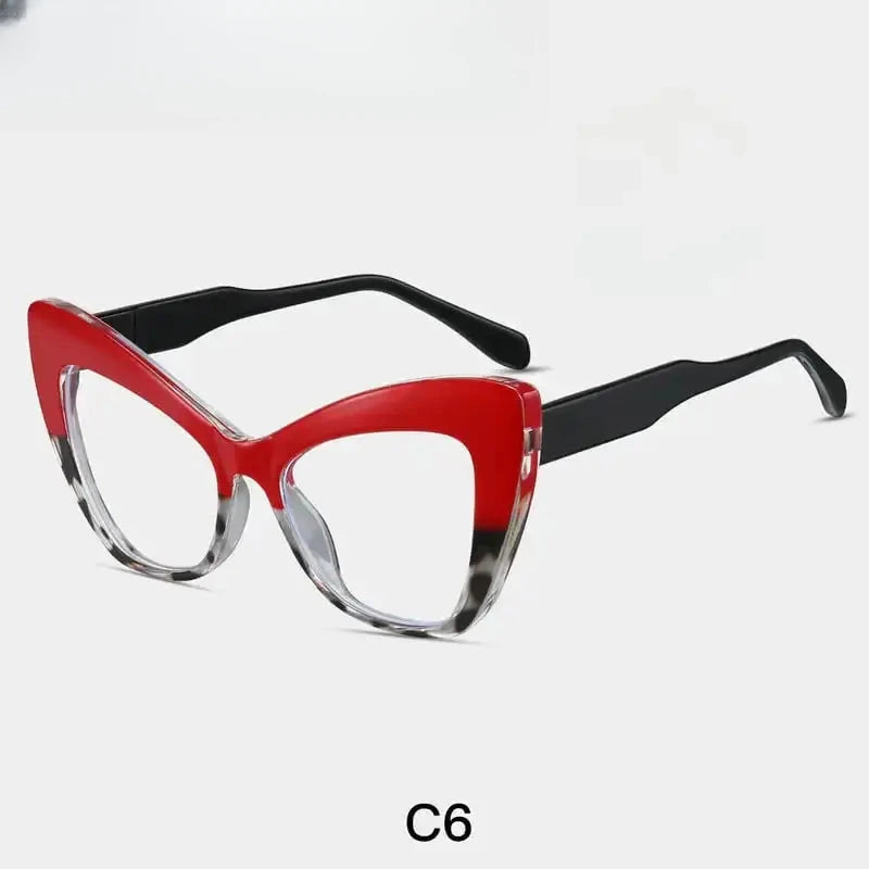 Women's Cat Eye Full Rim Titanium Prescription Glasses 87289 — view 4 | Rx Spectacle