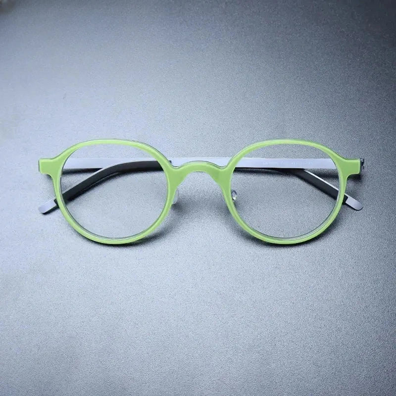 Unisex Round Full Rim Acetate Prescription Glasses Gxyj1239 — view 1 | Rx Spectacle