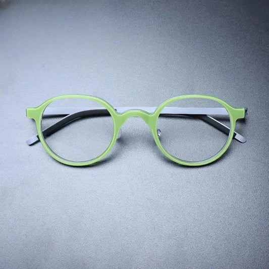 Unisex Round Full Rim Acetate Prescription Glasses Gxyj1239 — view 1 | Rx Spectacle