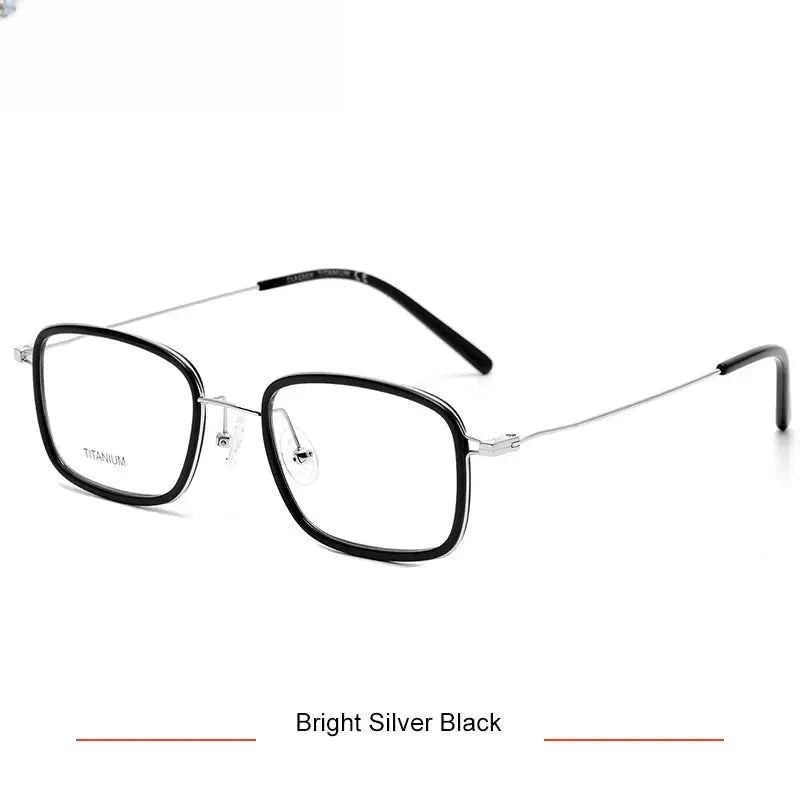 Unisex Square Full Rim Titanium Prescription Glasses 16046 — view 3 | Rx Spectacle