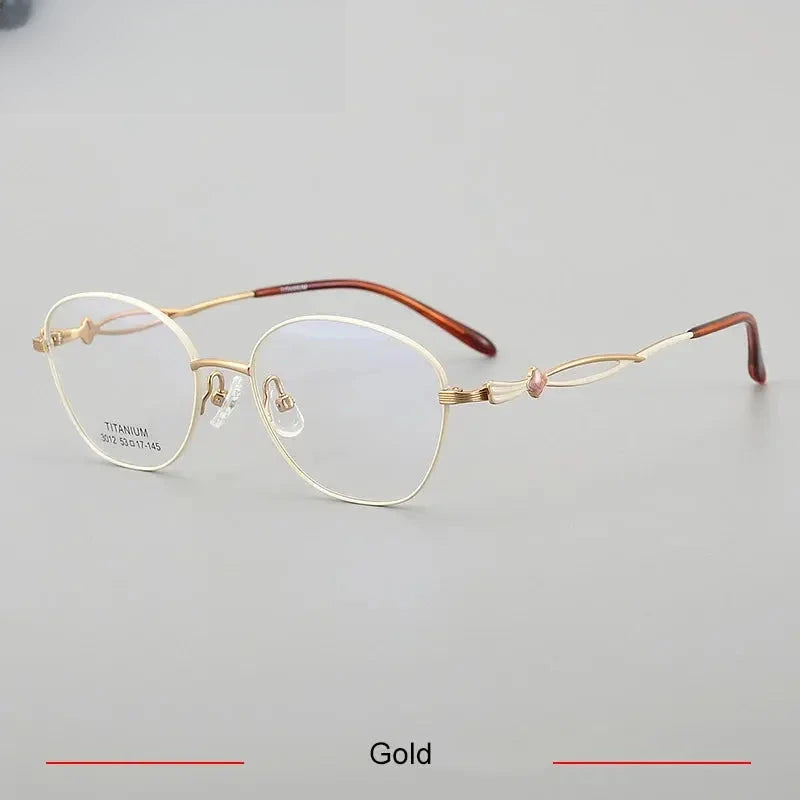Unisex Polygon Full Rim Titanium Prescription Glasses 33012 — view 5 | Rx Spectacle