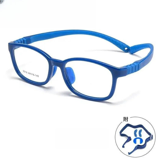 Unisex Square Full Rim TR90 Screwless Prescription Glasses 9018et — view 1 | Rx Spectacle