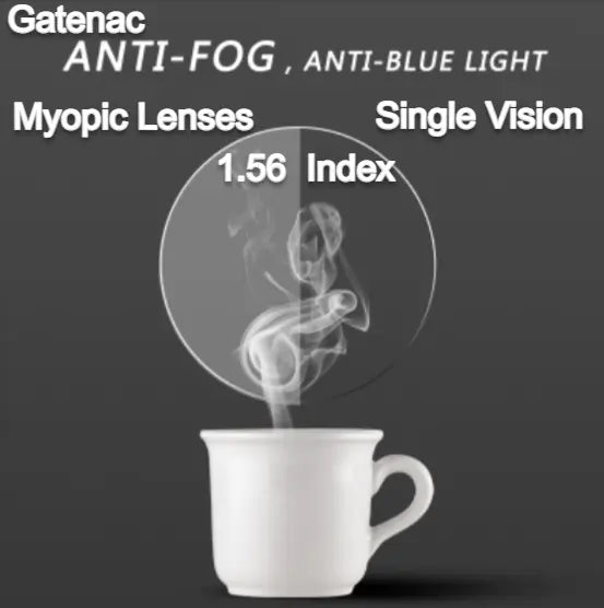 Single Vision Anti Fog Anti Blue Myopic Clear Lenses — view 4 | Rx Spectacle