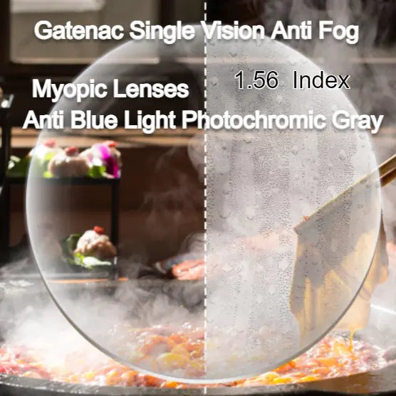 Single Vision Photochromic Gray Anti Fog Anti Blue Lenses — view 4 | Rx Spectacle