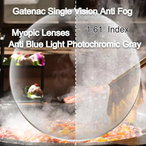 Single Vision Photochromic Gray Anti Fog Anti Blue Lenses — view 3 | Rx Spectacle