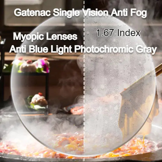 Single Vision Photochromic Gray Anti Fog Anti Blue Lenses — view 2 | Rx Spectacle