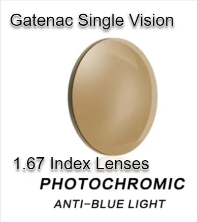 Single Vision Photochromic Brown Myopic Anti Blue Lenses — view 2 | Rx Spectacle