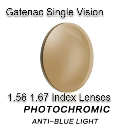 Single Vision Photochromic Brown Myopic Anti Blue Lenses — view 1 | Rx Spectacle