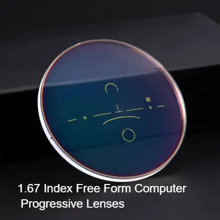 1.67 Free Form Computer Progressive Clear Lenses — view 1 | Rx Spectacle
