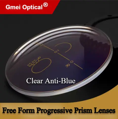 Free Form Progressive Polyurethane Anti Blue Light Clear Prism Lenses — view 1 | Rx Spectacle
