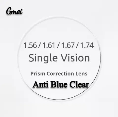 Single Vision Polyurethane Clear Anti Blue Light Prism Lenses — view 1 | Rx Spectacle