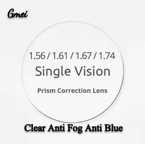 Single Vision Polyurethane Clear Anti Blue & Anti Fog Lenses — view 1 | Rx Spectacle