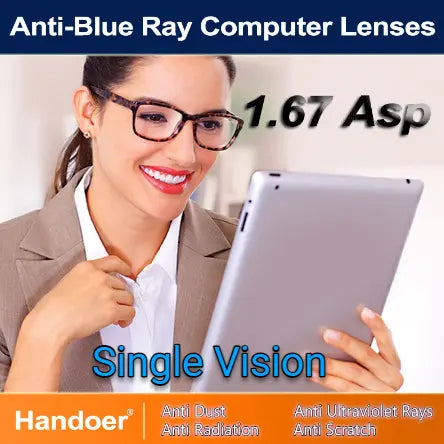 Single Vision Aspheric Anti Blue Light Lenses — view 2 | Rx Spectacle